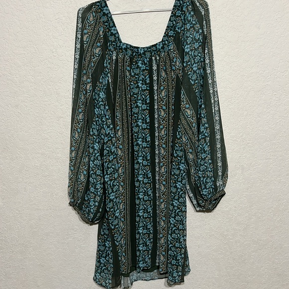 Anthropologie sheer long sleeve dress size L - Picture 4 of 4